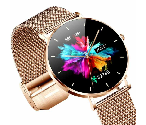 Manta SMARTWATCH MANTA Alexa Złoty/Różowy Pasek - 1465515 - zdjęcie 3